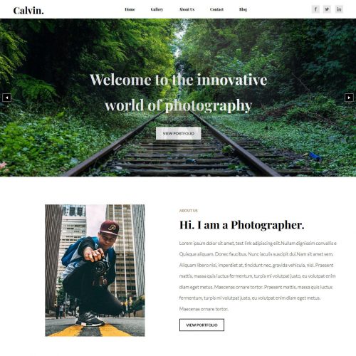 Calvin Photography HTML Template