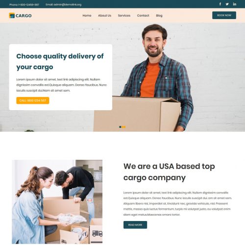 Cargo Mover and Packer HTML Template