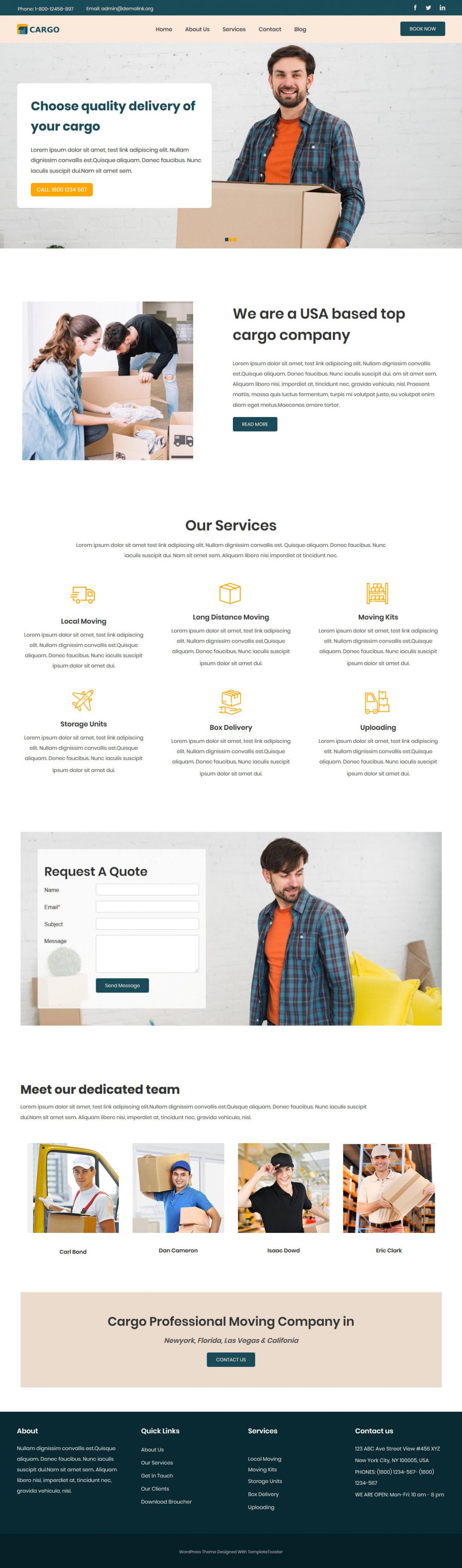 Cargo Mover and Packer WordPress Theme