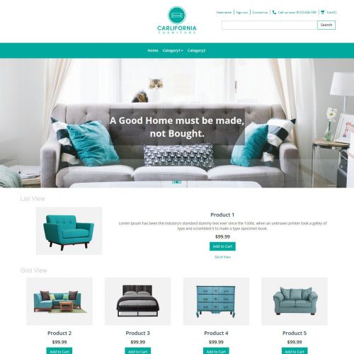 Carlifornia Furniture OpenCart Theme