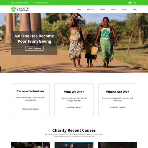 Charity and Fundraising HTML Template