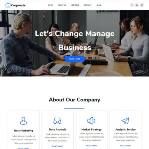 Corporate Business and Finance Blogger Template