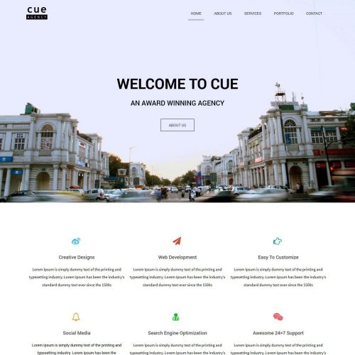 Free Cue Creative Web Design Agency Drupal Theme