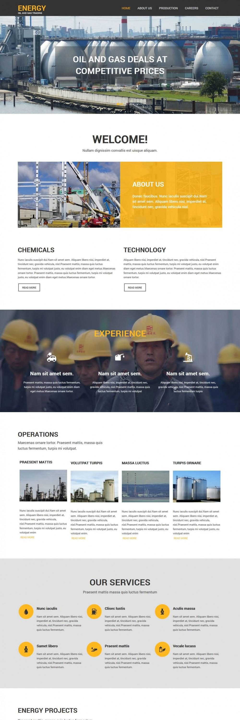 Energy Oil Gas Trading Corporation HTML Template
