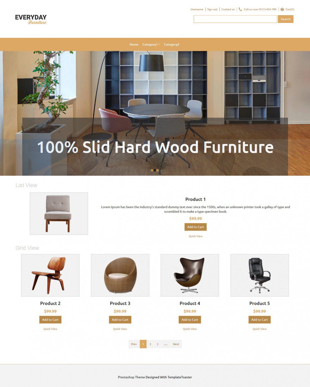 Everyday Furniture OpenCart Theme