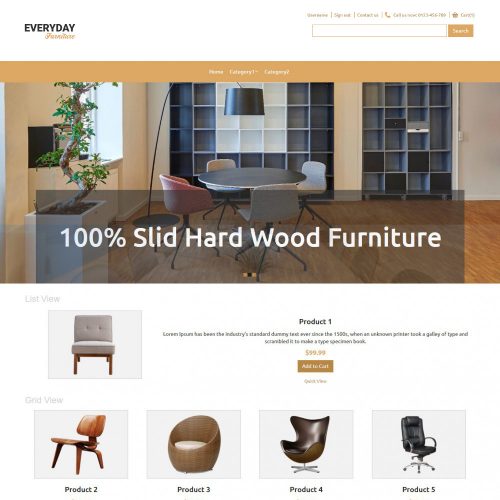 Everyday Furniture OpenCart Theme