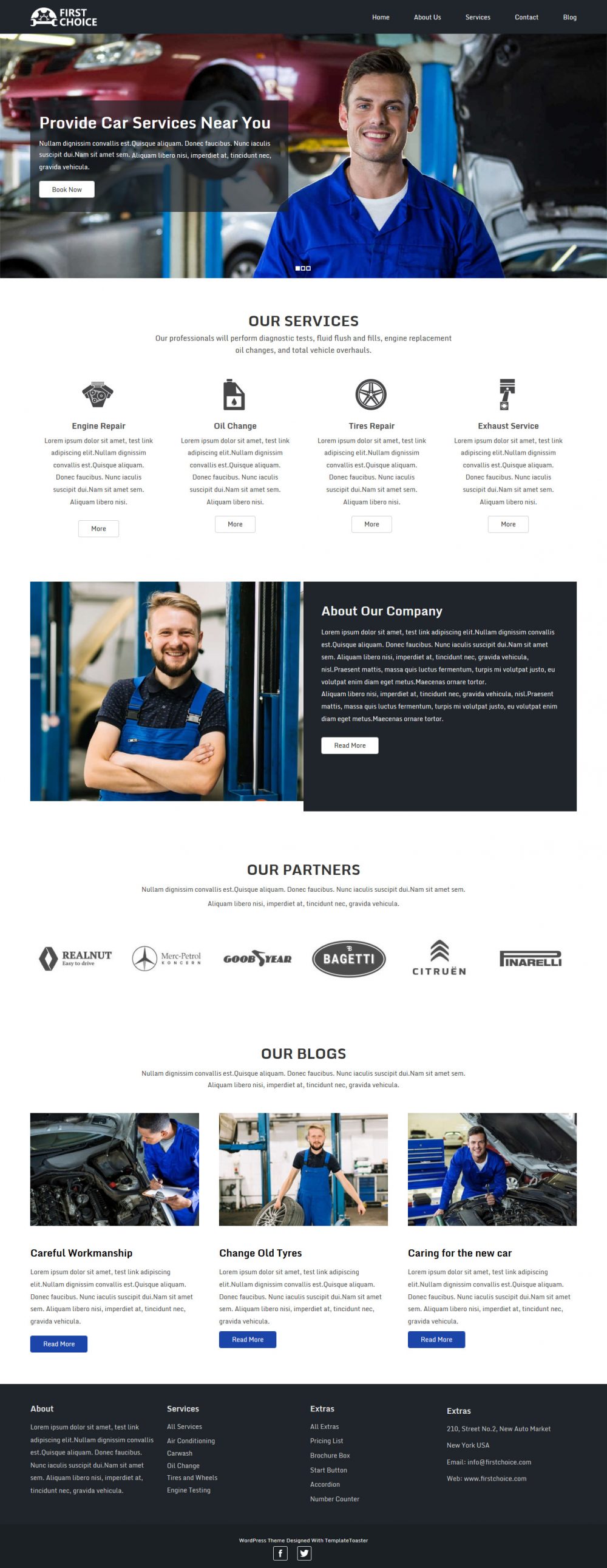 First Choice Auto Repairing Services HTML Template