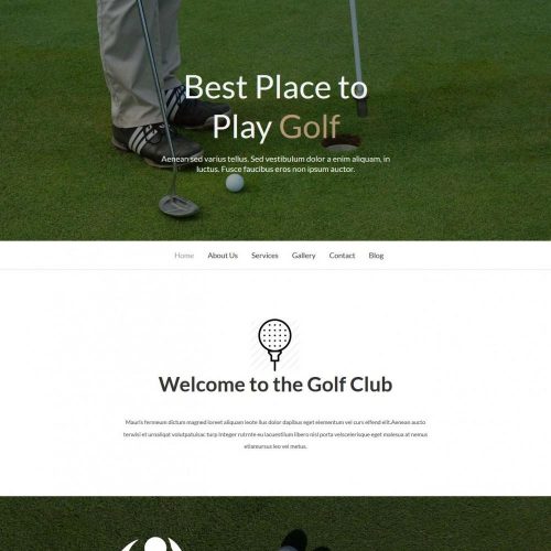 Golf Academy blogger template