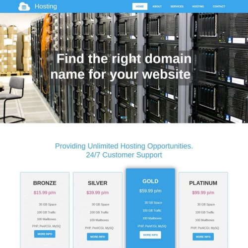 Hosting blogger template