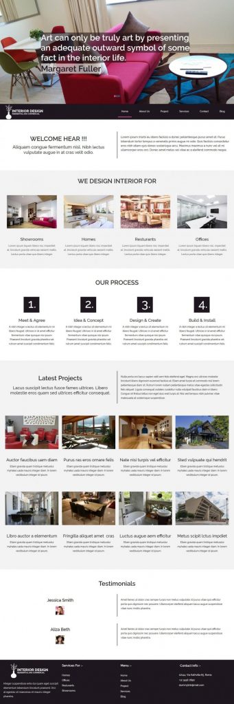 Interior Designing Drupal Theme - TemplateToaster