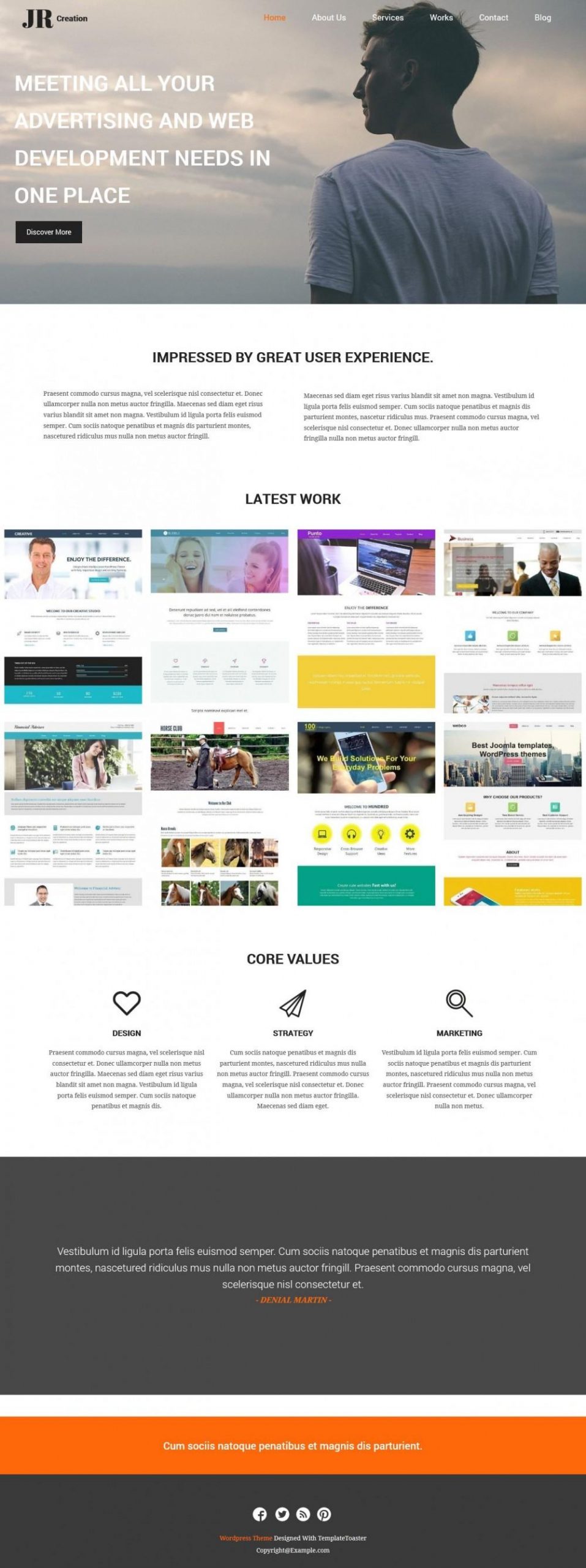 JR Creation – Web Designer And Developer Drupal Theme - TemplateToaster