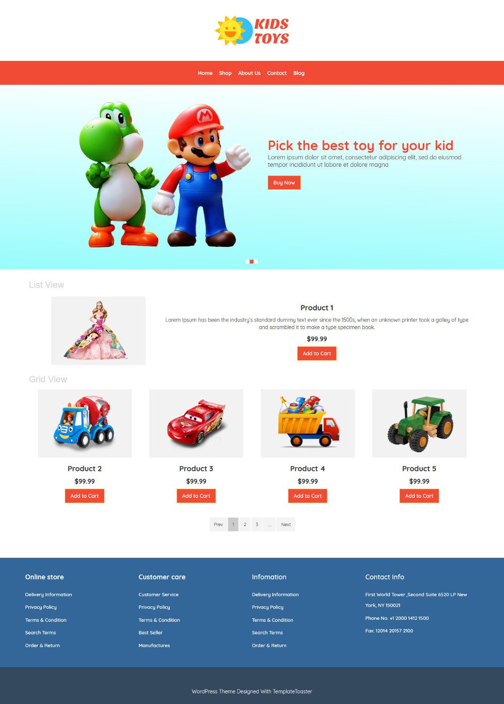 Kids Toys Store OpenCart Theme