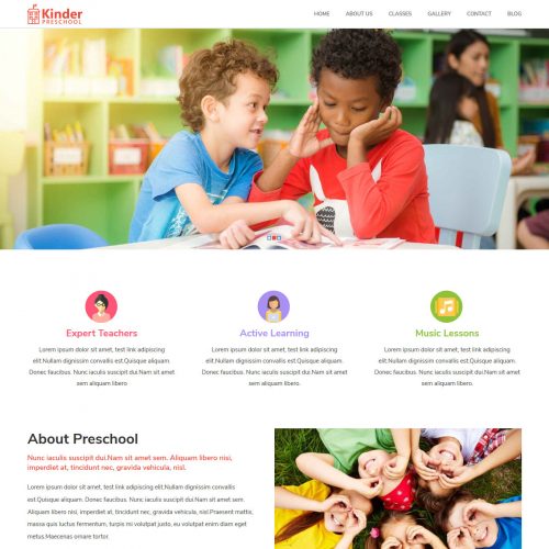 Kinder PreSchool HTML Template