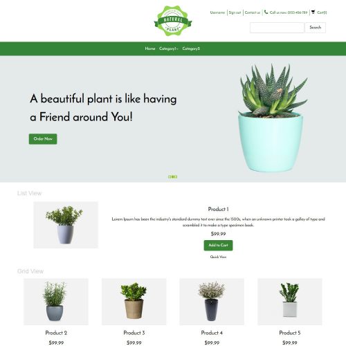 Natural Plant Online Plants Selling Virtuemart Template