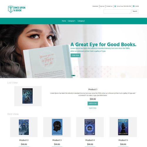 Once Upon a Book Online Book Store Virtuemart Template