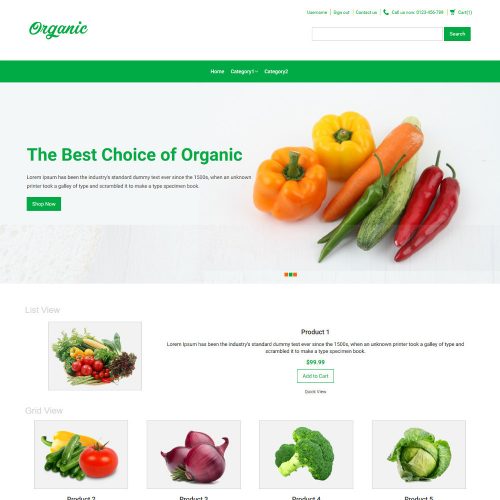 Organic Food OpenCart Theme