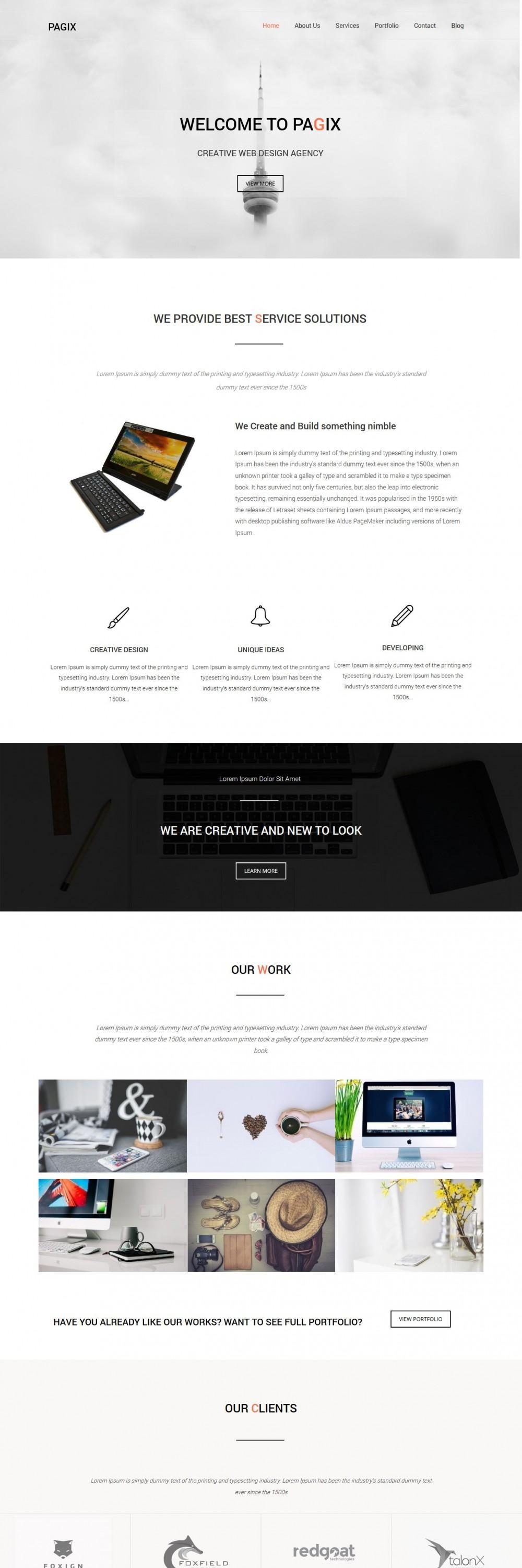 Pagix Web Design Company Drupal Theme