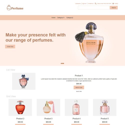 Perfume Online Store OpenCart Theme