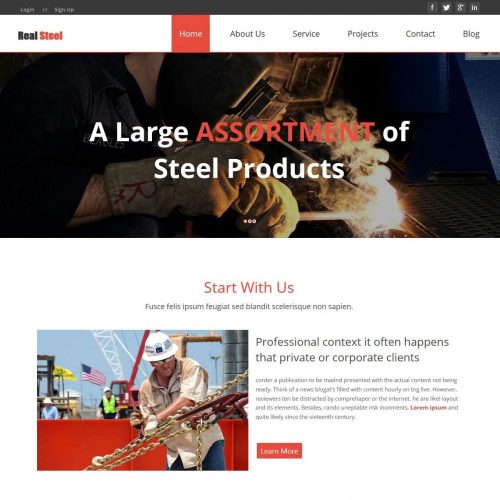 Real Steel Factories HTML Template
