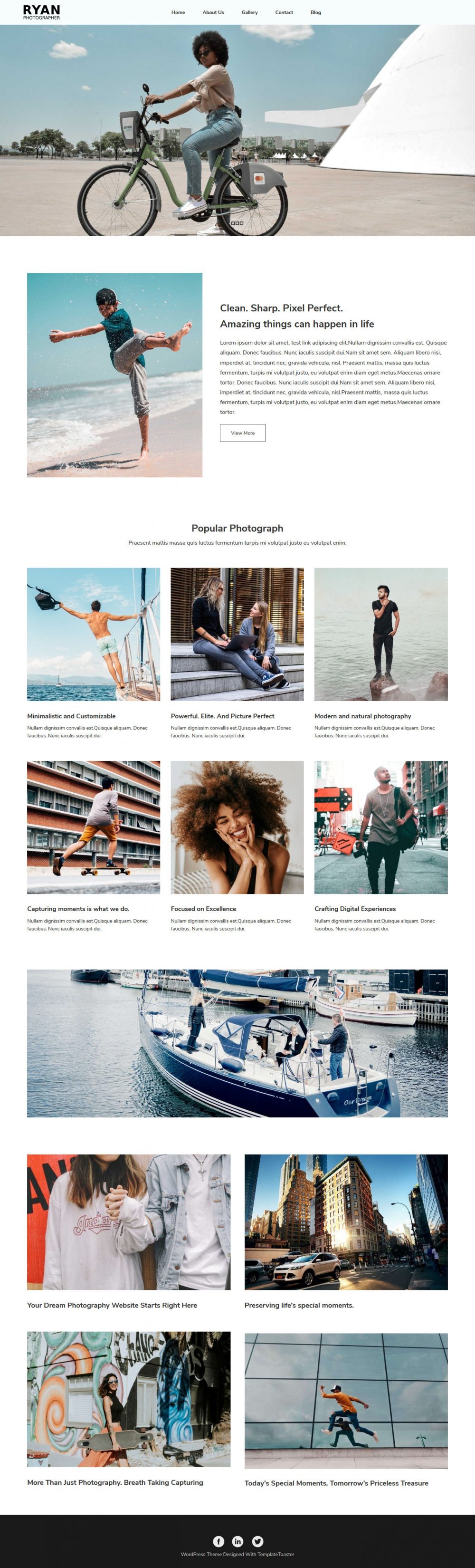 Ryan Photographer Blogger Template