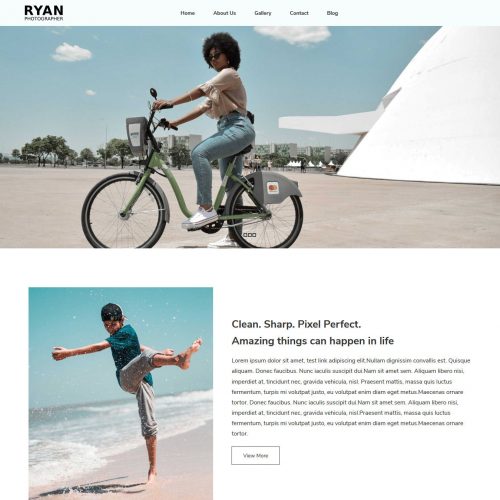 Ryan Photographer Blogger Template