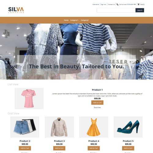 Silva Clothing Store OpenCart Theme