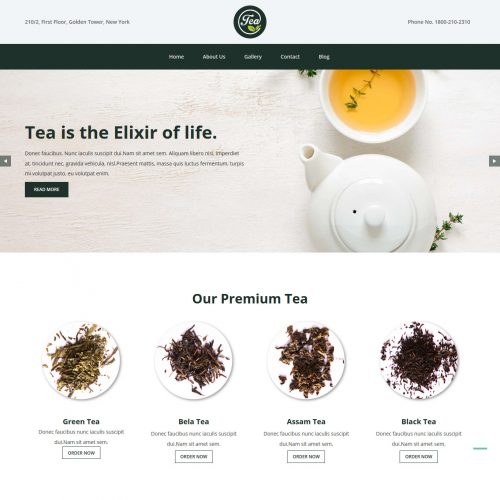 Tea And Coffee Company Drupal Theme