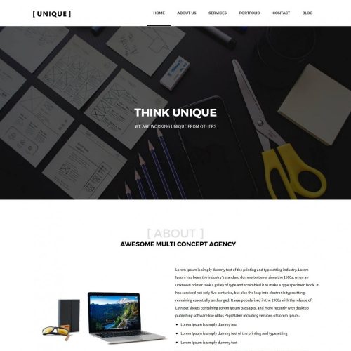Unique Web Design Agency Drupal Theme