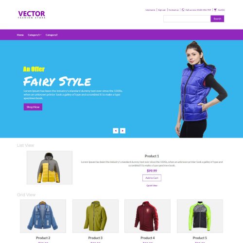 Vector Fashion Accesories OpenCart Theme