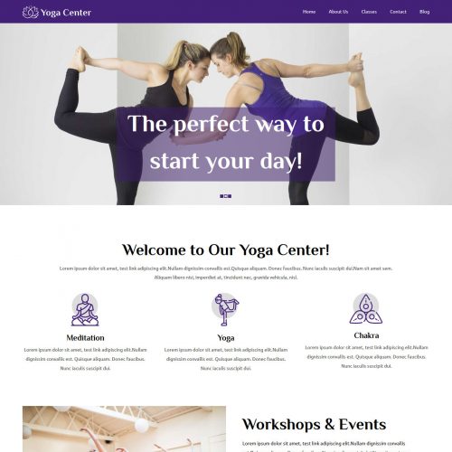 Yoga Center Drupal Theme