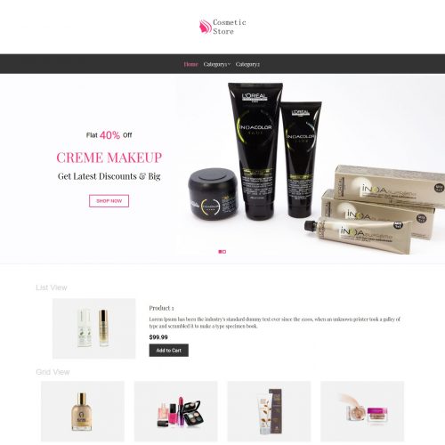 Cosmetic Store Virtuemart Template