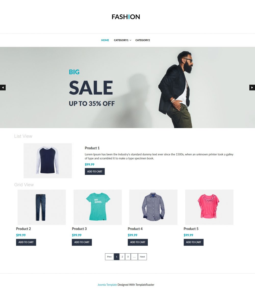 fashion clothing shop virtuemart template