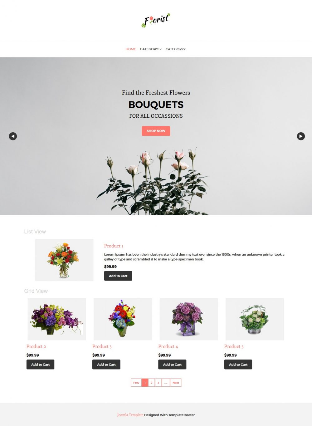 Flower Shop Virtuemart Template