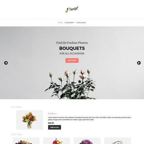 Flower Shop Virtuemart Template