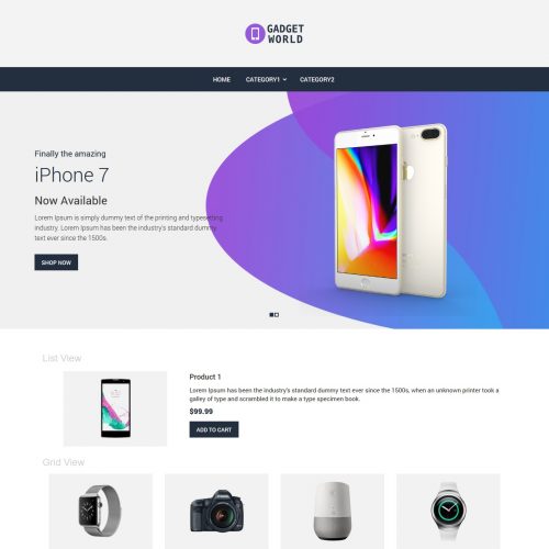 Gadget Shop Virtuemart Template