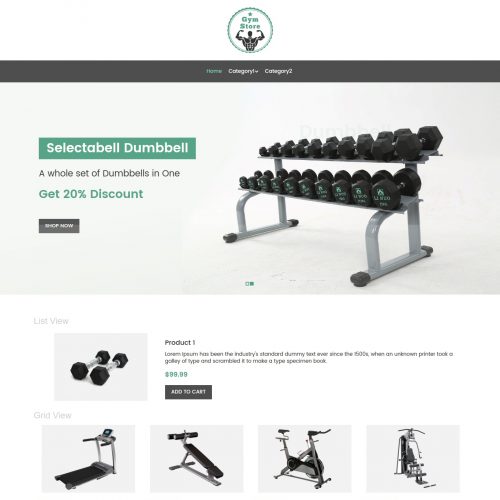 Gym Store Fitness Equipment Shop Virtuemart Template