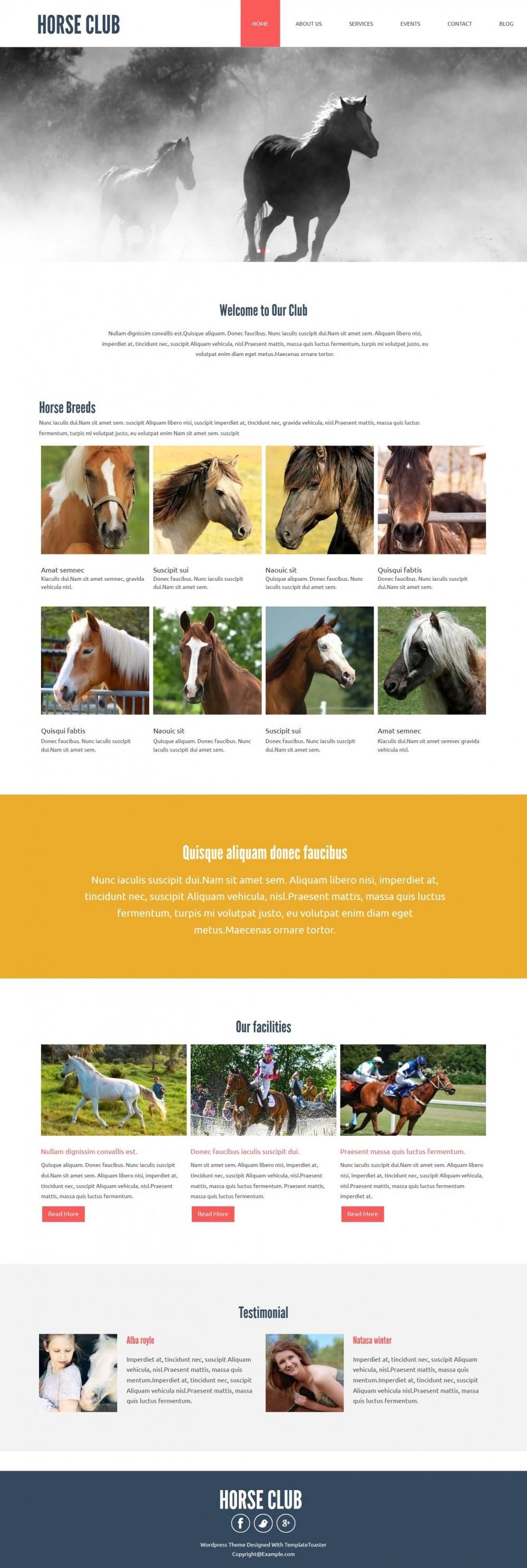 horse club drupal theme