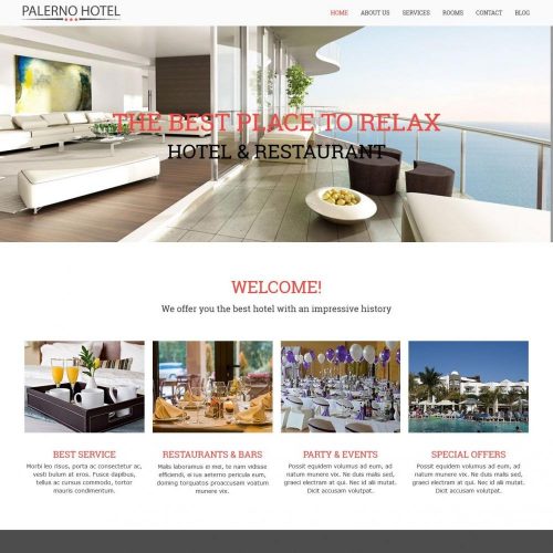 hotel palerno restaurant blogger template