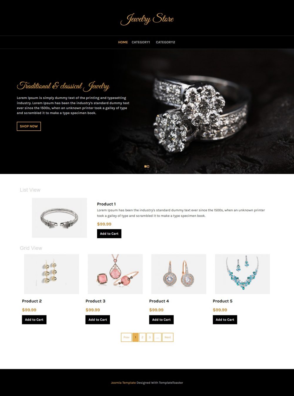 jewellery store virtuemart template