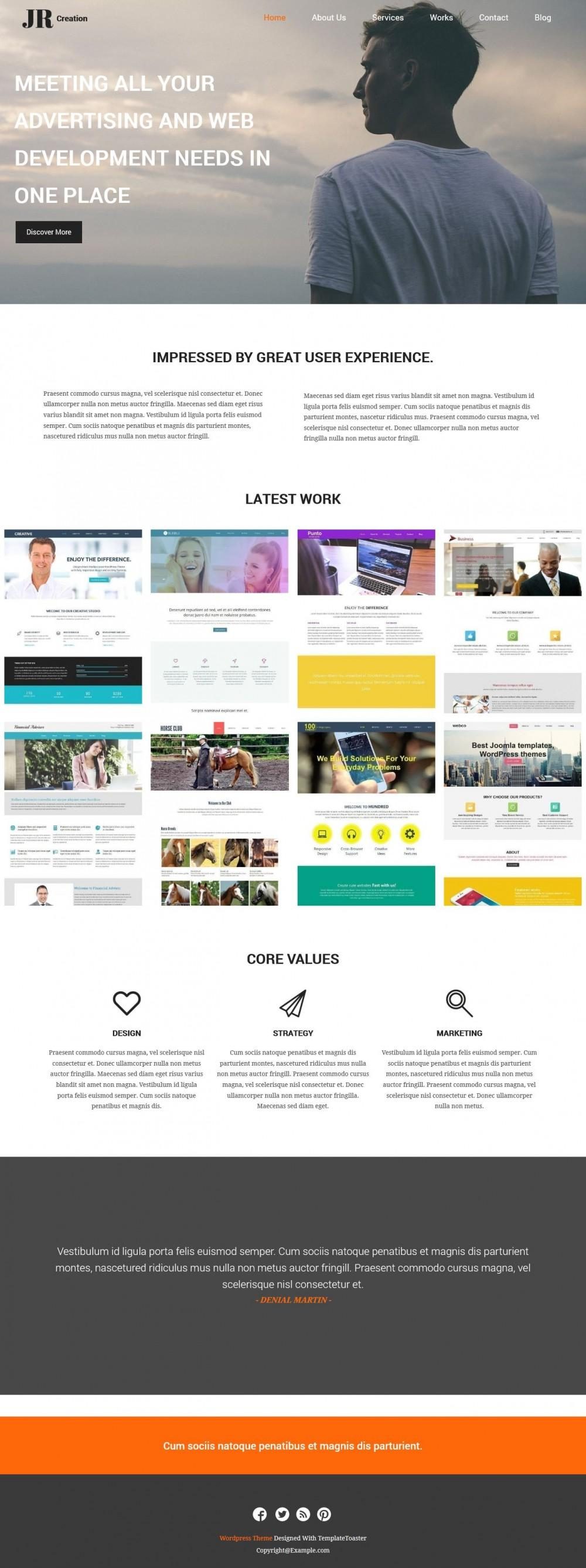 jr creation web designer portfolio blogger template