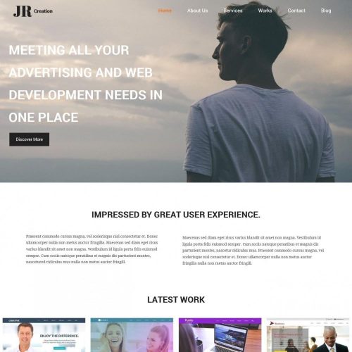 jr creation web designer portfolio blogger template