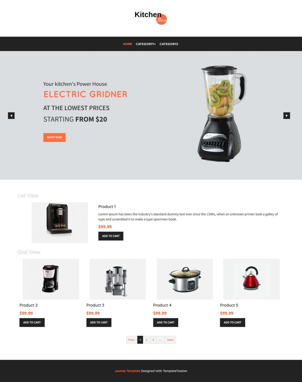 Kitchen Store Virtuemart Template