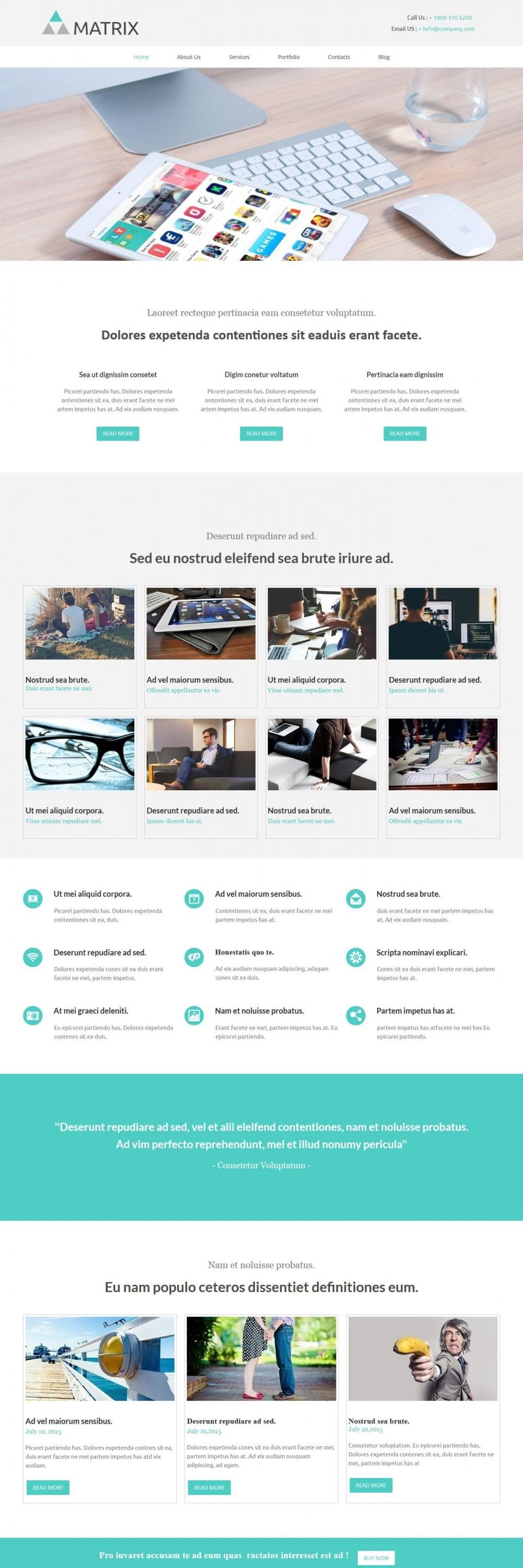 matrix web design studio company blogger template