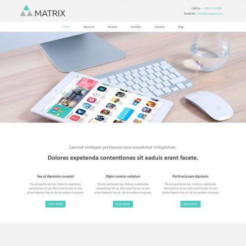 matrix web design studio company blogger template