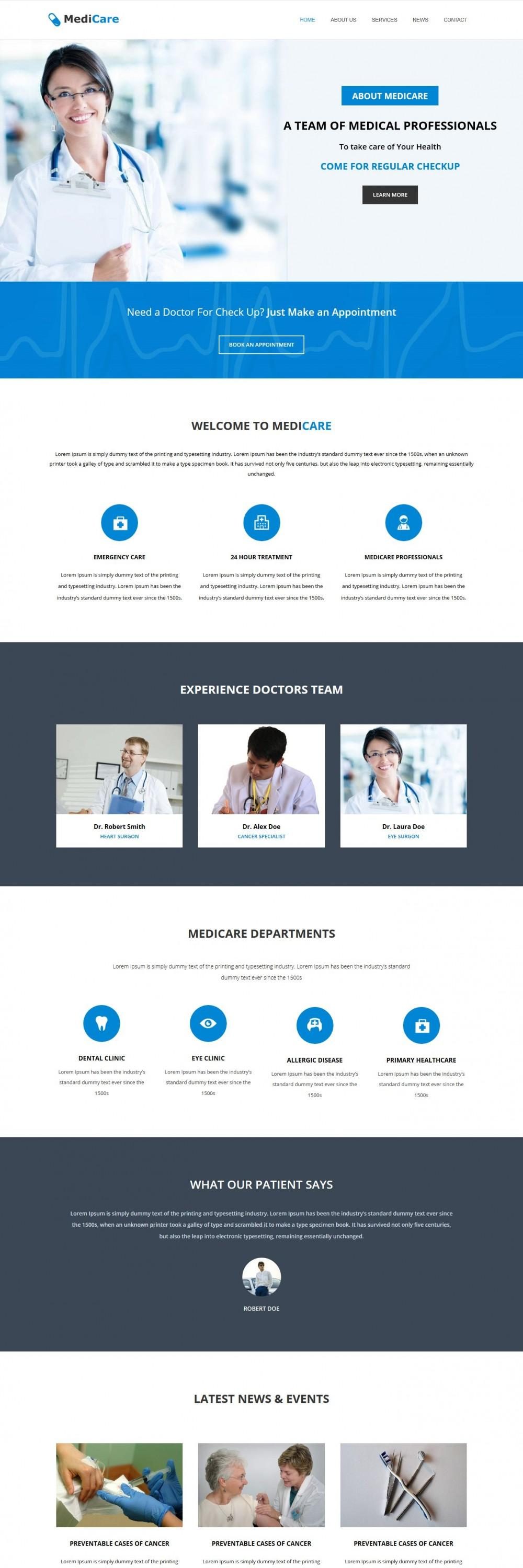 Medicare Health Care HTML Template
