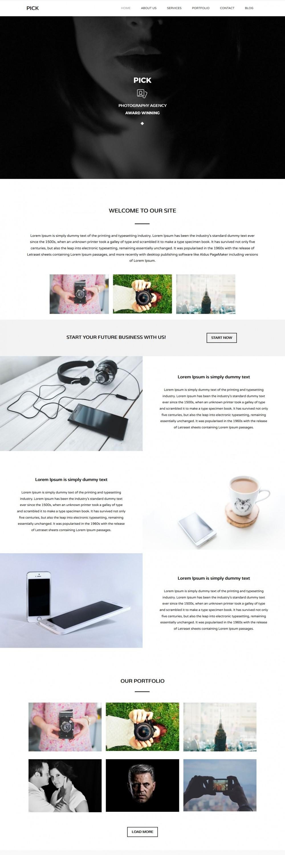 Pick Photography HTML Template