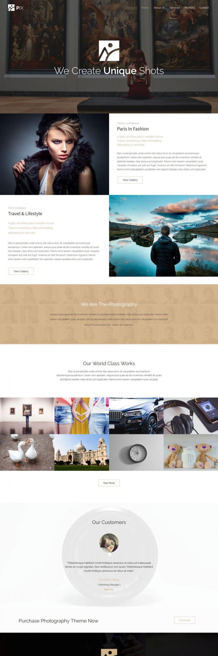 Pix - Photography Studio Blogger Template - TemplateToaster