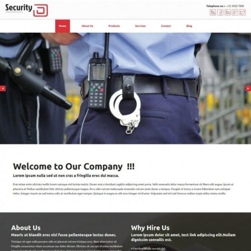 professional security company blogger template