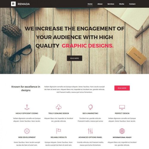 remada graphic and web design agency blogger template