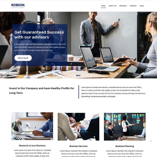 robson consulting business blogger template